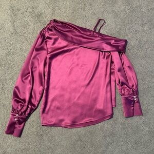 Purple Off the Shoulder Blouse